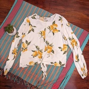 Daytrip long sleeve lemon top - Large